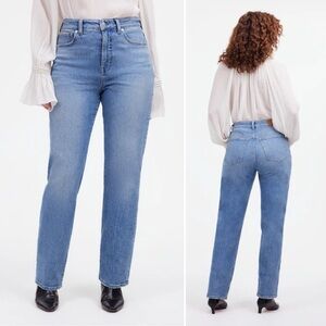 Madewell Curvy 90s Straight Jeans 29P 29 petite Rondell light wash high waist